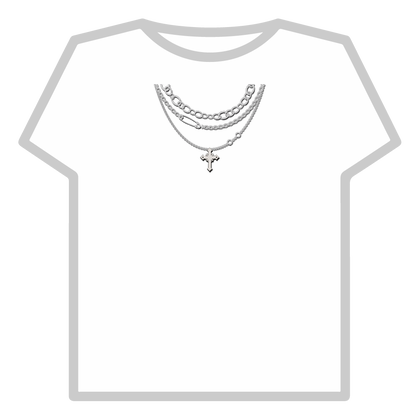 NECKLACE Silver chain cross goth punk